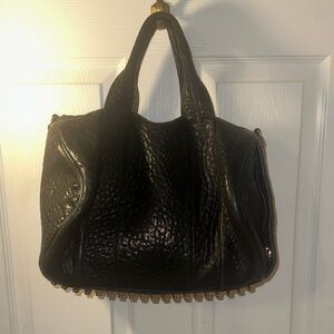 Alexander Wang Black Leather Studded Handbag Rocco Bag